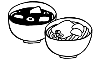 煮物、きつねうどん